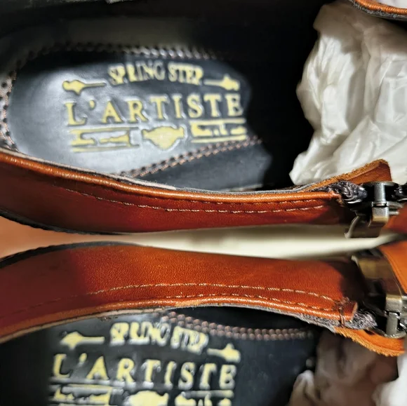 L'ATISTE Brown and Black Women's Loafers - Picture 6 of 7